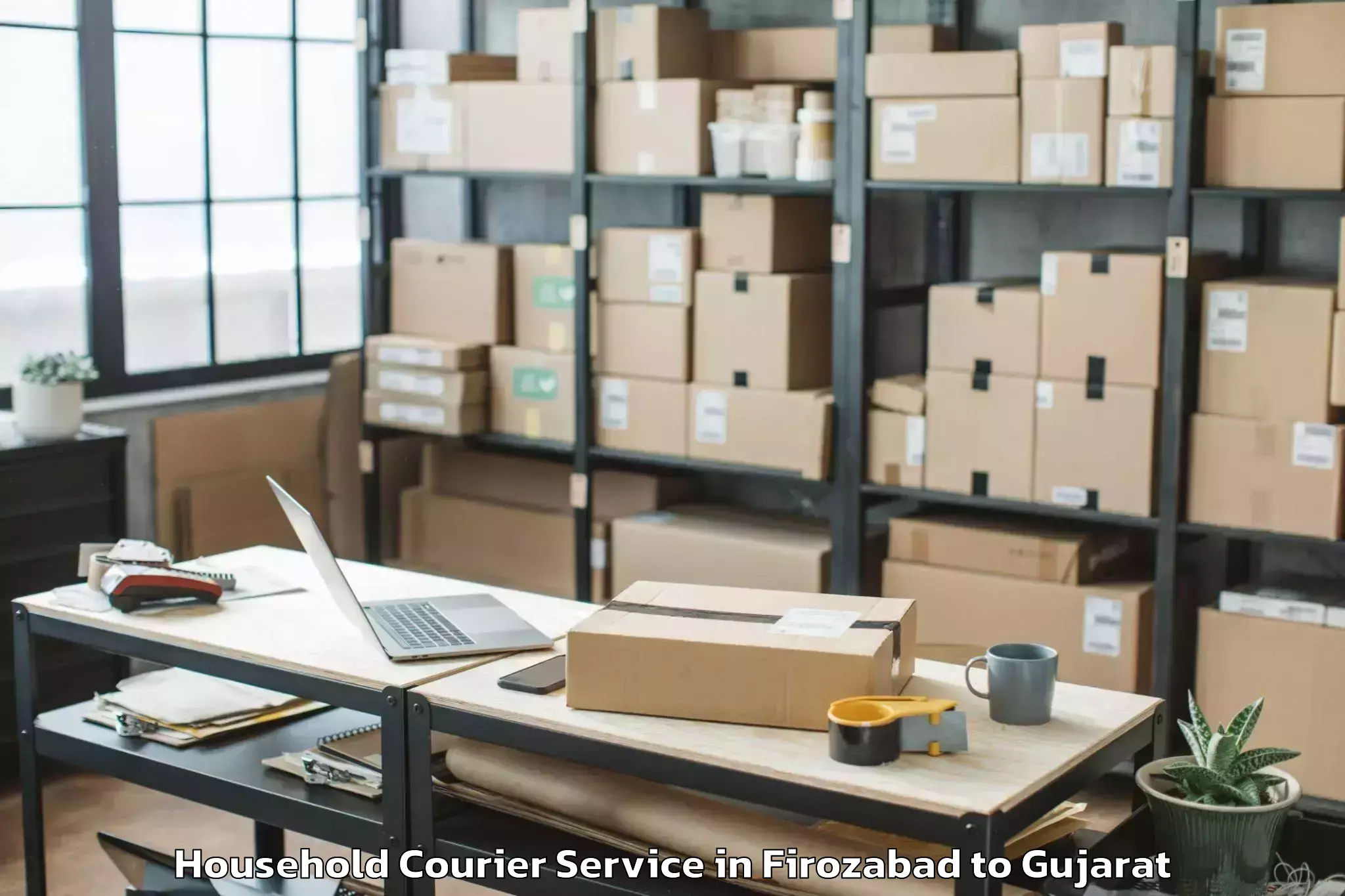 Affordable Firozabad to Salaya Household Courier